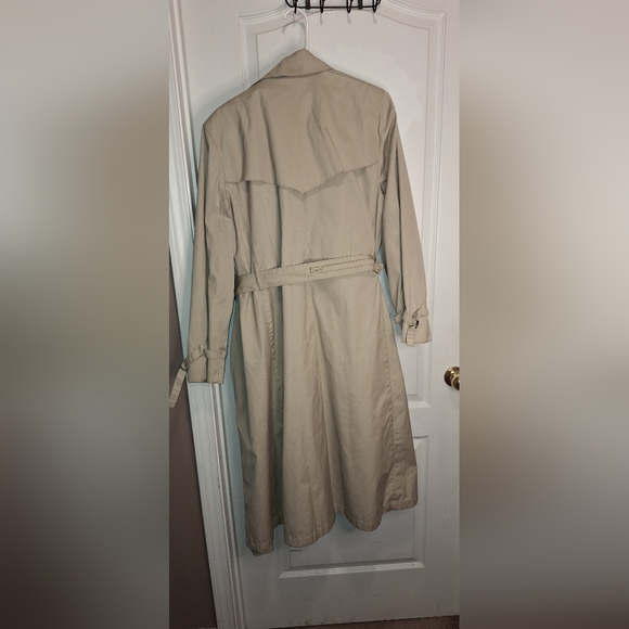 London Fog /VINTAGE  dbl breasted trench coat / khaki / 18 reg - Picture 3 of 16